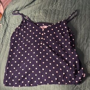 Polka Dot Navy Blue Camisole Top